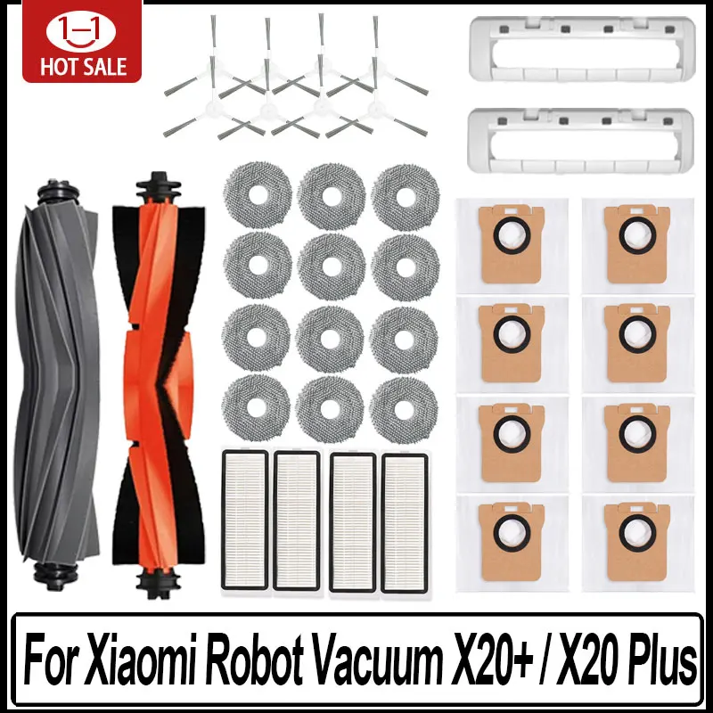 SFIWFOGD Accessoires Compatibel met Xiaomi Robot Vacuum X20 / X20 Plus Onderdelen Hoofdborstel Hepa-filter Dweildoek Stofzak Vervanging SFIWFOGD Accessoires Compatibel met Xiaomi Robot Vacuum X20 / X20 Plus Onderdelen Hoofdborstel Hepa-filter Dweildoek Stofzak Vervanging