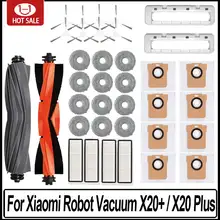 a Xiaomi Robot aspirador X20 + / X20 Plus bolsa de polvo paño de mopa accesorios Cepillo Lateral principal piezas de repuesto de filtro Hepa