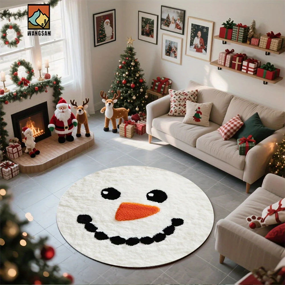 tapete-redondo-de-natal-com-rosto-de-boneco-de-neve-decoracao-de-feriado-em-flanela-papai-noel-rena-lareira-Arvore-de-natal-embrulho-de-presente-tapete-aconchegante-de-inverno