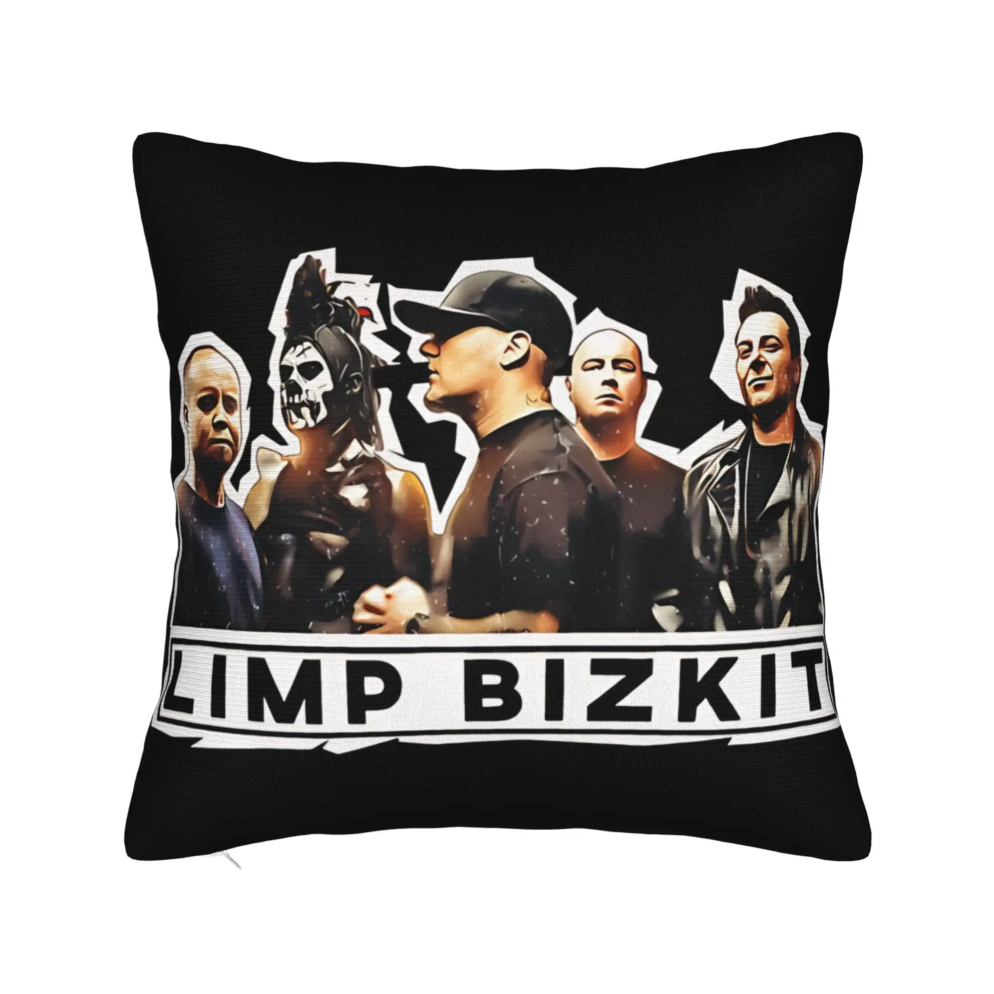 Limp Bizkit Rock Square Pillow Cases  Cushion Cover Vintage Zippered Decorative Throw Pillow Case Cover for Living Room 45x45cm