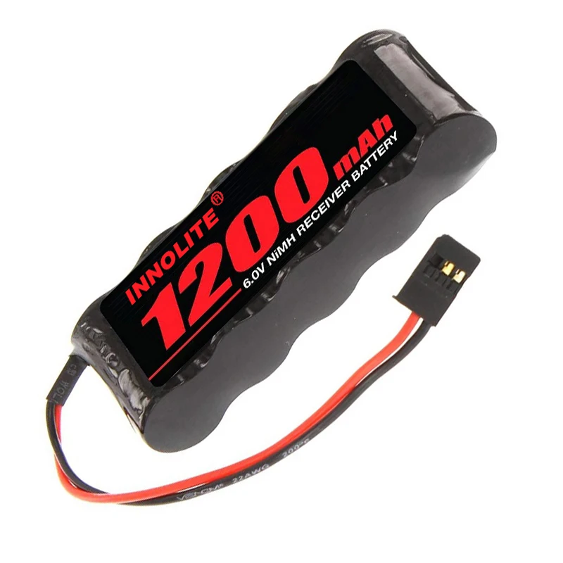 NiMH 6 فولت 1200mAh 5 خلية بطارية استقبال مسطحة يناسب موجين سيكي 1/10 MBX-6T م المواصفات ، 1/10 MTX-5 ، 1/10MRX5 ، 1/8 MBX-6 متر المواصفات