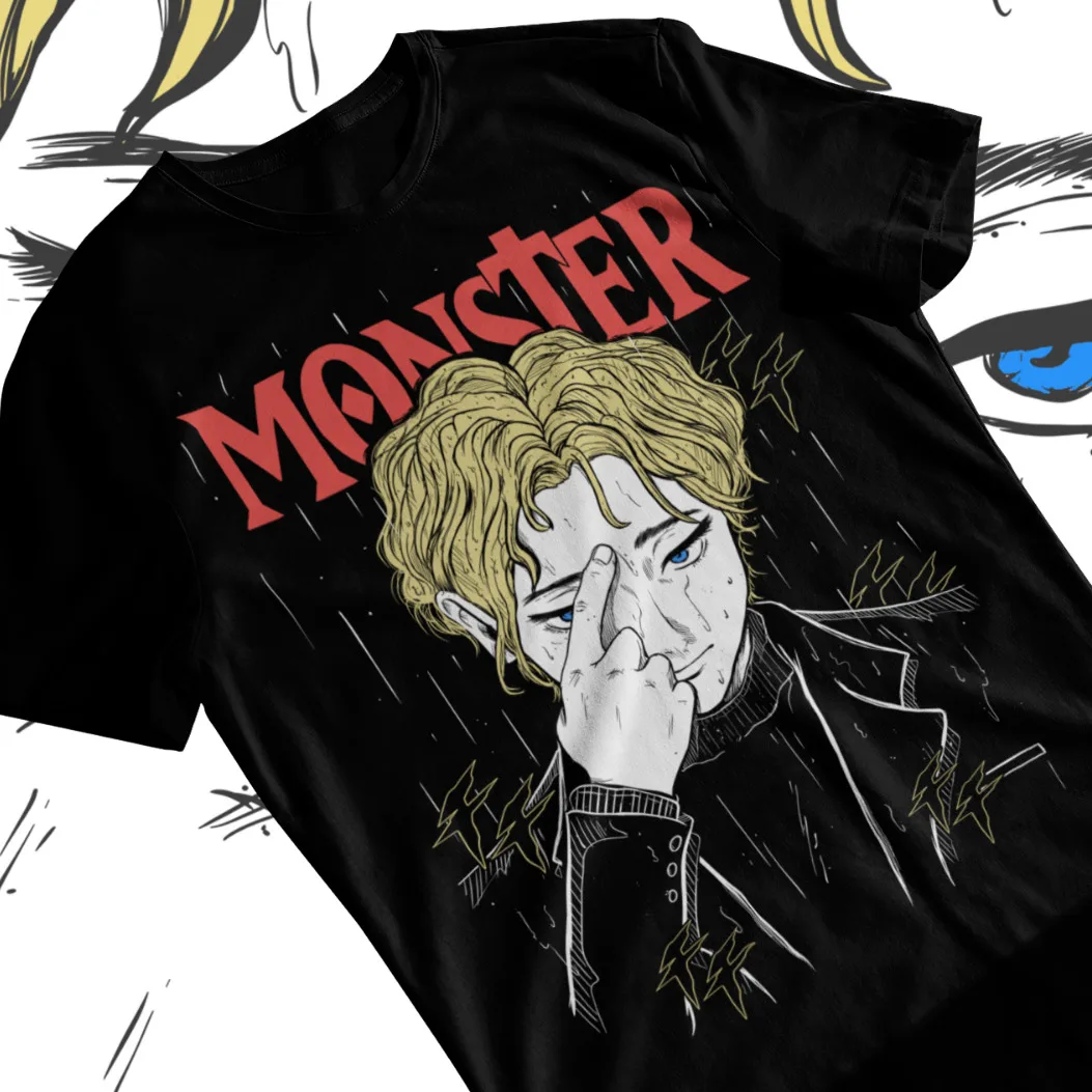 Camiseta con estampado de monstruo, camisa de varios colores, ideal para jing-liebert, Kenzo, Tenma, naoki, urasawa