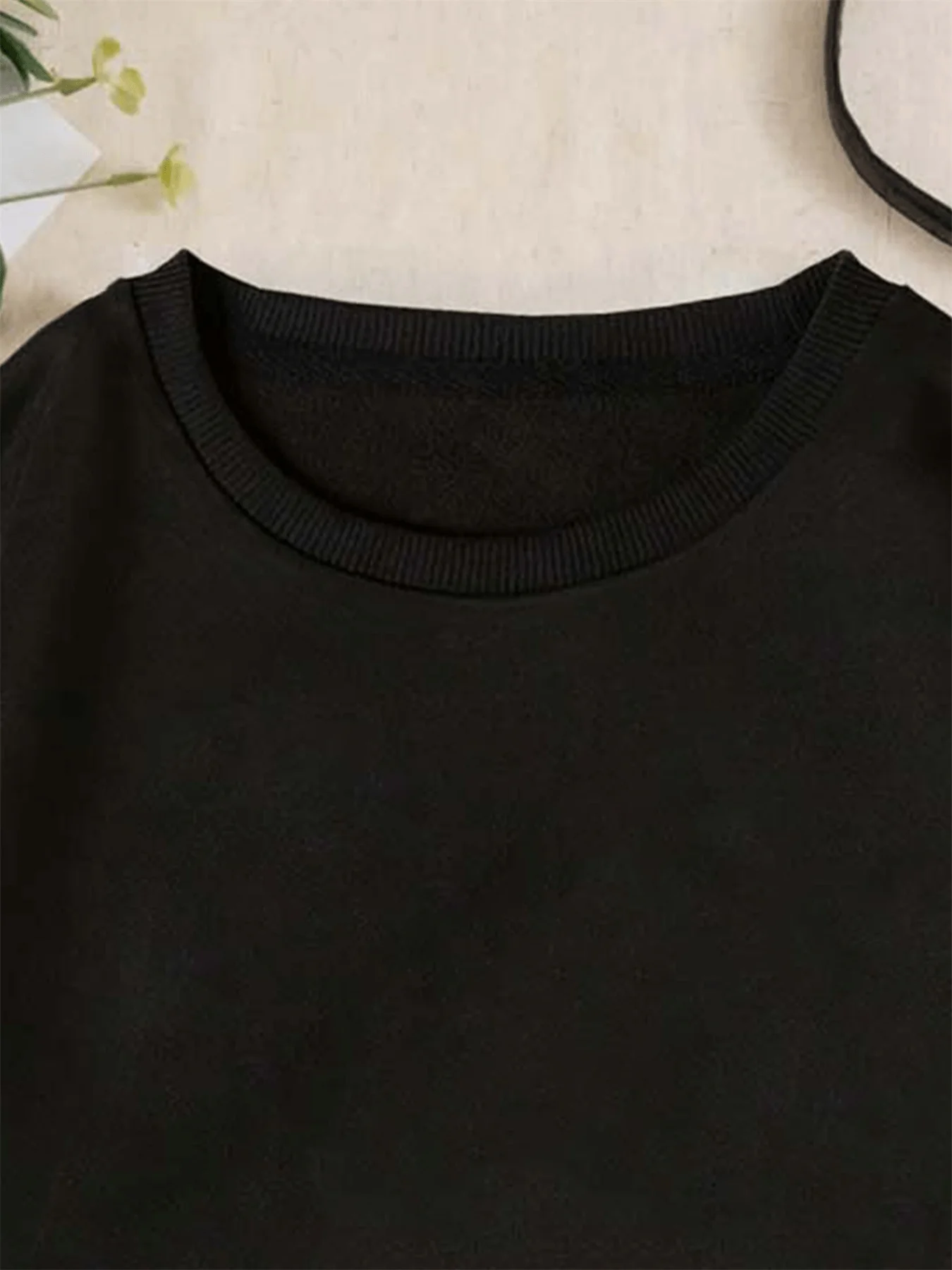 Jersey de manga larga con cuello redondo y estampado de letras de Jesús, holgado, cómodo y cálido, informal, a la moda, para otoño e invierno