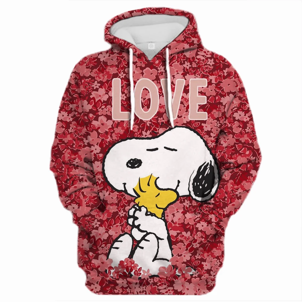 Snoopy Cartoon Anime Women\'s Hoodie Spring and Autumn Edition O-neck Hoodie 2024 New Super Large Sportswear Top