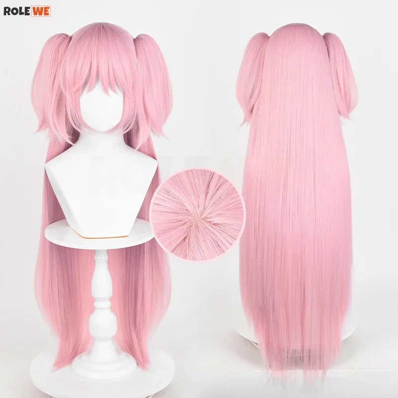 

DY2025Kaname Madoka Косплей Парик Аниме Длинный Розовый С Хвостиками Термостойкие Синтетические Волосы Женский Стиль Парики + Кепка Для Парика