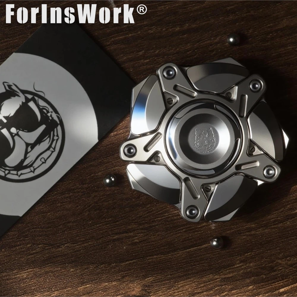 KTS Origin Titanium Five Leaf Spinner Linkage Giocattoli magnetici aperti antistress Giocattoli sensoriali