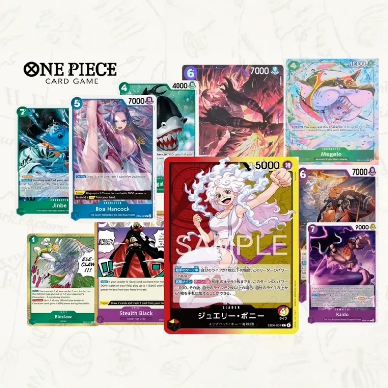 バンダイワンピース-opcg-カードゲーム-eb04-エッグヘッド危機シリーズオリジナルブースターパックアニメトレーディングレアカードボックスコレクションおもちゃギフト