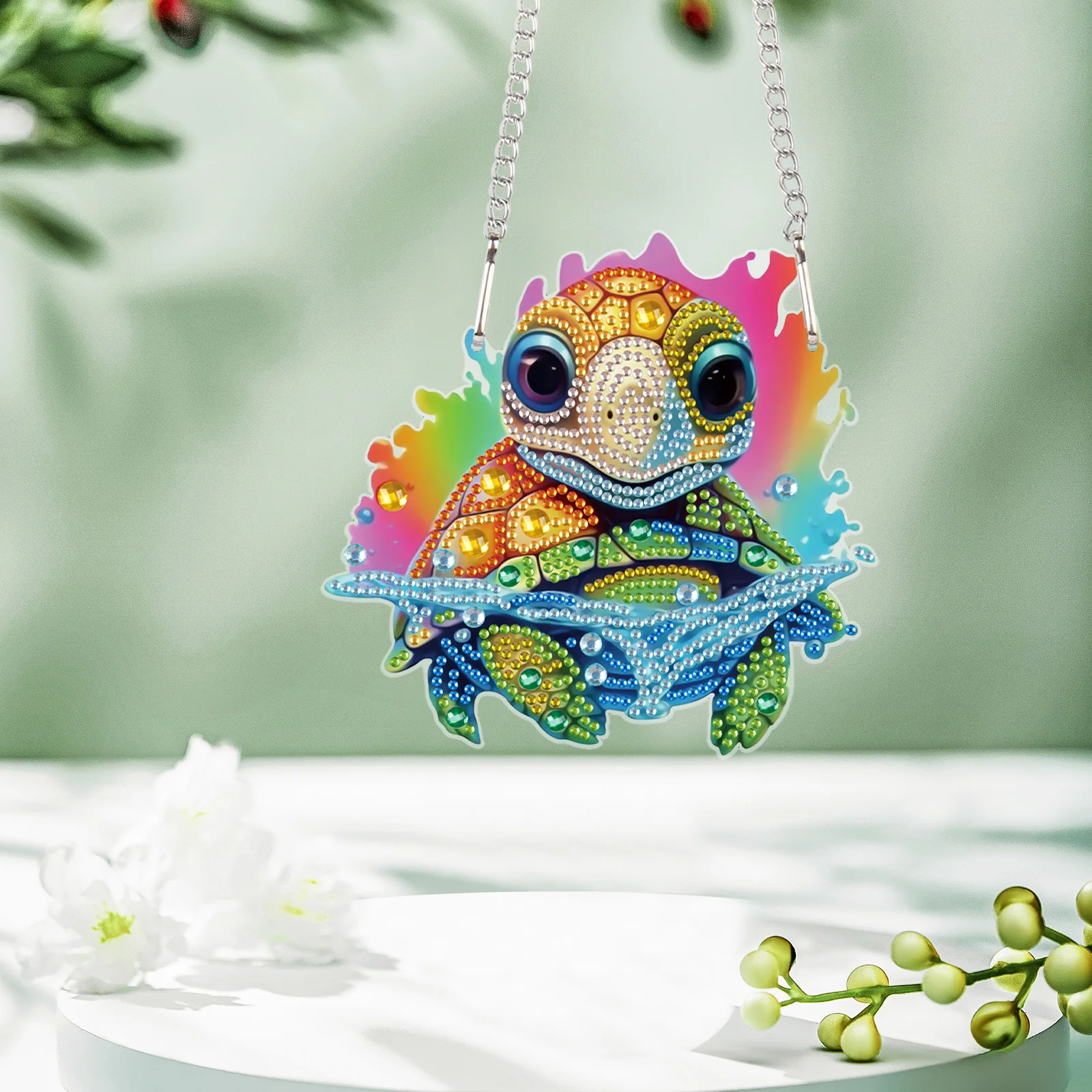 

Набор для алмазной живописи с подвесками, Набор для творчества с красочными кристаллами морских черепашек, набор для подвешивания окон, украшение для дома для взрослых