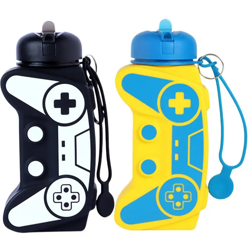 

Силиконовая бутылка для воды, складная бутылка для воды, игровая ручка, бутылка для питья, спортивная герметичная дорожная кружка, многоразовая чашка для воды