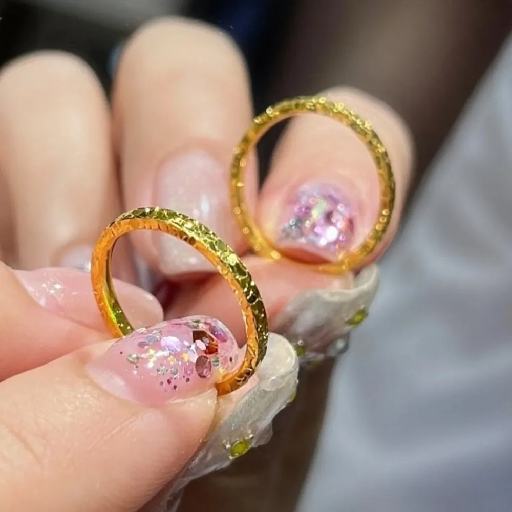 All over the star thin flash  ring women small design 9999gold