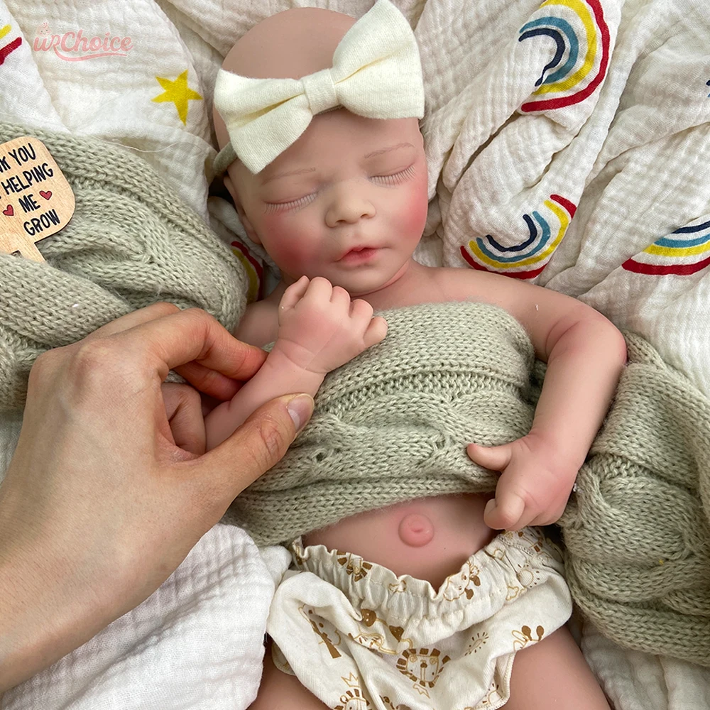 18Inch Zachte Levensechte Siliconen Reborn Baby Meisje Waterdichte 3D Huid Comfort Pop Rustgevende Aanwezigheid voor Ouderen Die Verloren kinderen