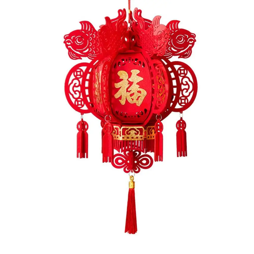 Traditional Chinese Red Lantern Chinese New Year Decoration Red Lantern With Tassel Chinese Spring Festival Decor Party Supplies