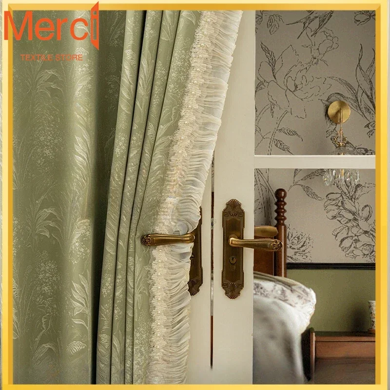 

Nanyang Retro Light Luxury French High-precision Banana Curtains For Living Room Bedroom High-quality Curtain High Shading