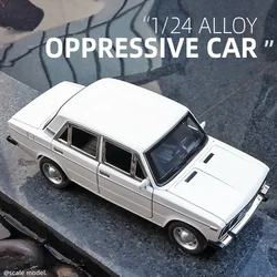 1:24 2016 LADA Classic Car Alloy Car Model Diecast Metal Toy Vehicle Car Model Simulation Sound and Light Collection Kids Gift