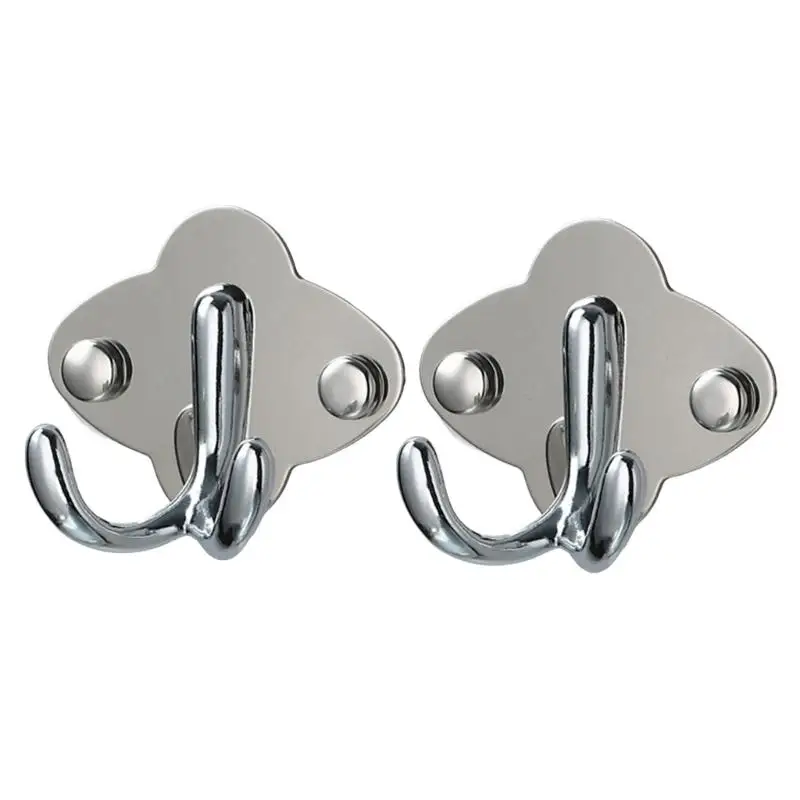 E8BD Heavy Duty Stainless Steel Wall Hooks Easy Installation For Kitchen Bathroom Living Room Rustproof Space Saving Hanger