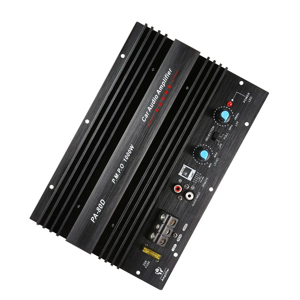 

12V 1000W Amplifier Board Mono Car Audio Power Amplifier Powerful Bass Subwoofers Amp For Car Modification PA-80D