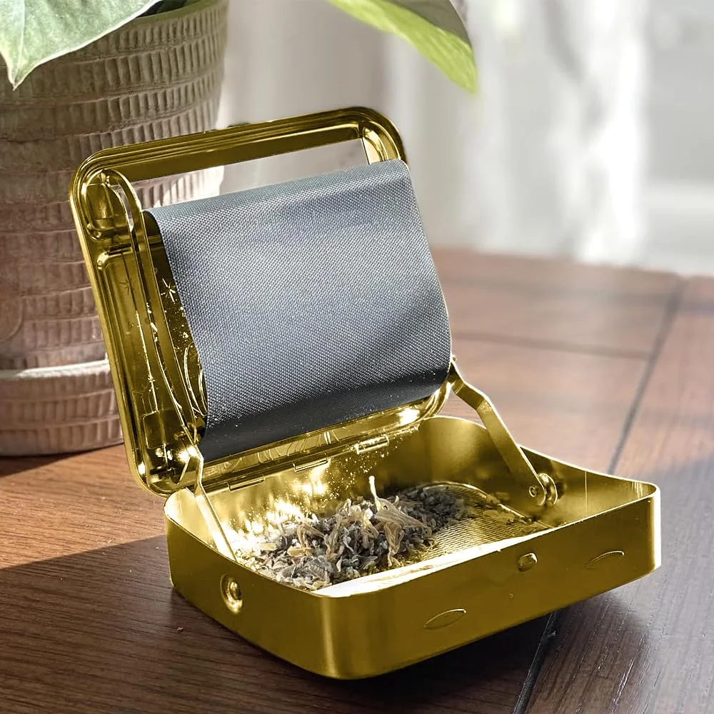 Durable Tobacco Box 70/78/110mm Paper Rolling Machine Semi Automatic Cigarette Maker for Storing Lighter Smoking Pipe Accessory view 3