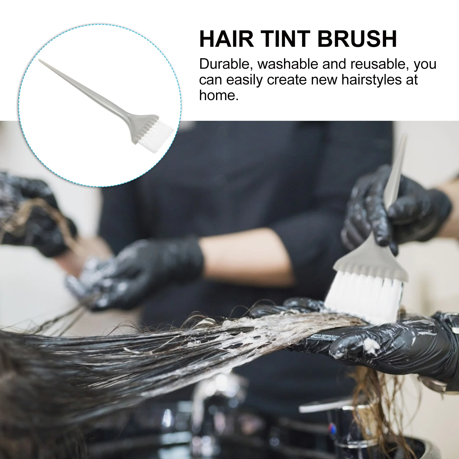 

2pcs Dye Brush Set Salon Home Use Durable Reusable Hair Coloring Comb Tool Safe Dyeing Brush Hair Tint Applicator