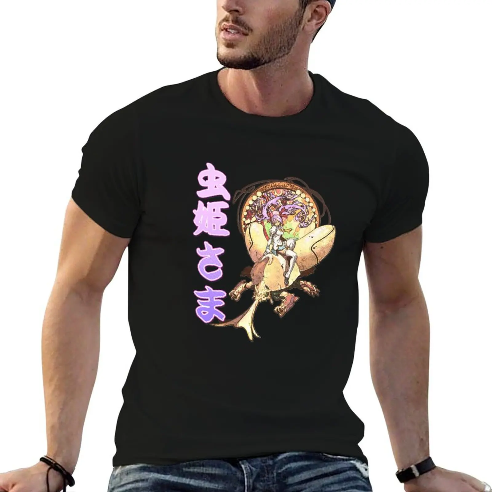 Camiseta Mushihimesama, camiseta de algodón 100% para hombre, camisetas gráficas para hombre, camiseta de algodón