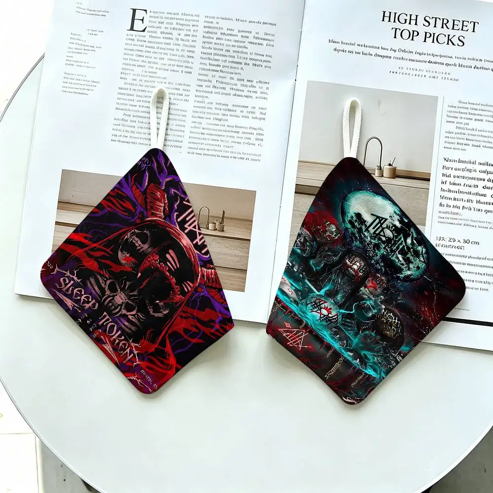 Sleep Band T-Tokens Soft Polyester Cotton Towel, Hanging Kitchen Style Hand Wiping Cloth for Restaurant Home