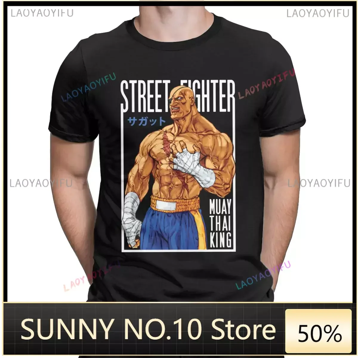 Thai Boxing Game Hadouken Manga Cartoon Pattern T-shirt Sumemor Camisa Japanese Anime Street Fighter T-shirt