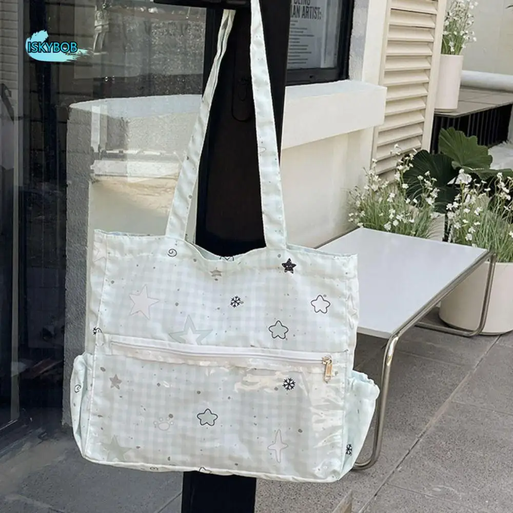 

Funny Zipper Bag Star Dots Itabag Korean Style Ox Cloth Transparent Bags Wallet Y2k Shoulder Bag Children
