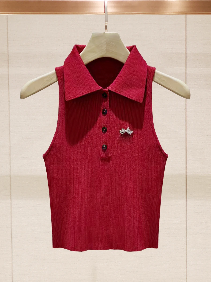 

Cool Sensation Slim Fit тонкий вязаный топ без рукавов, женский летний вязаный топ Faion JOOva Commute Sle, красный трикотажный жилет