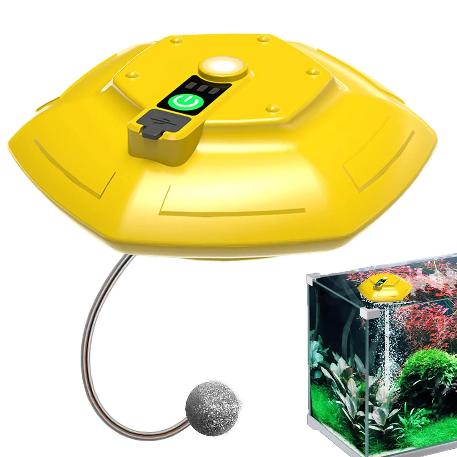 

Floating rechargeable bait bucket aerator/ Waterproof ultra-quiet bubbler/ 3-Mode Electric Quiet Live Bait Aerator Fishing Acces
