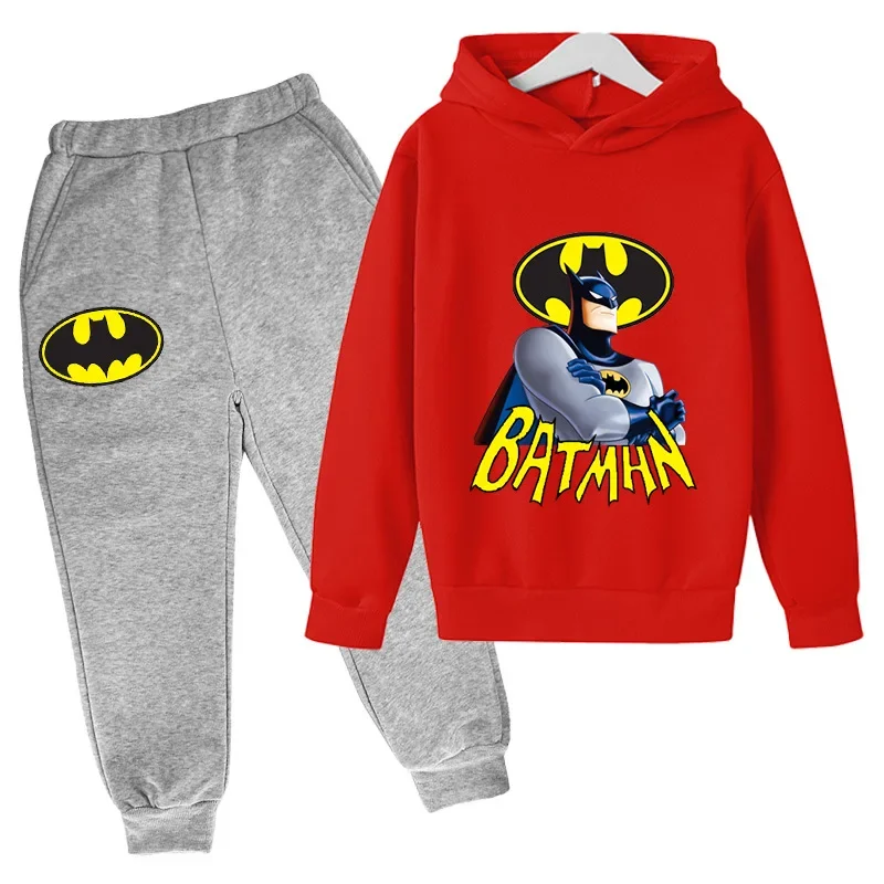 Batman Marvel DC Children\'s leisure Sweater  Suit Two-Piece Hoodie New Hero Pullover