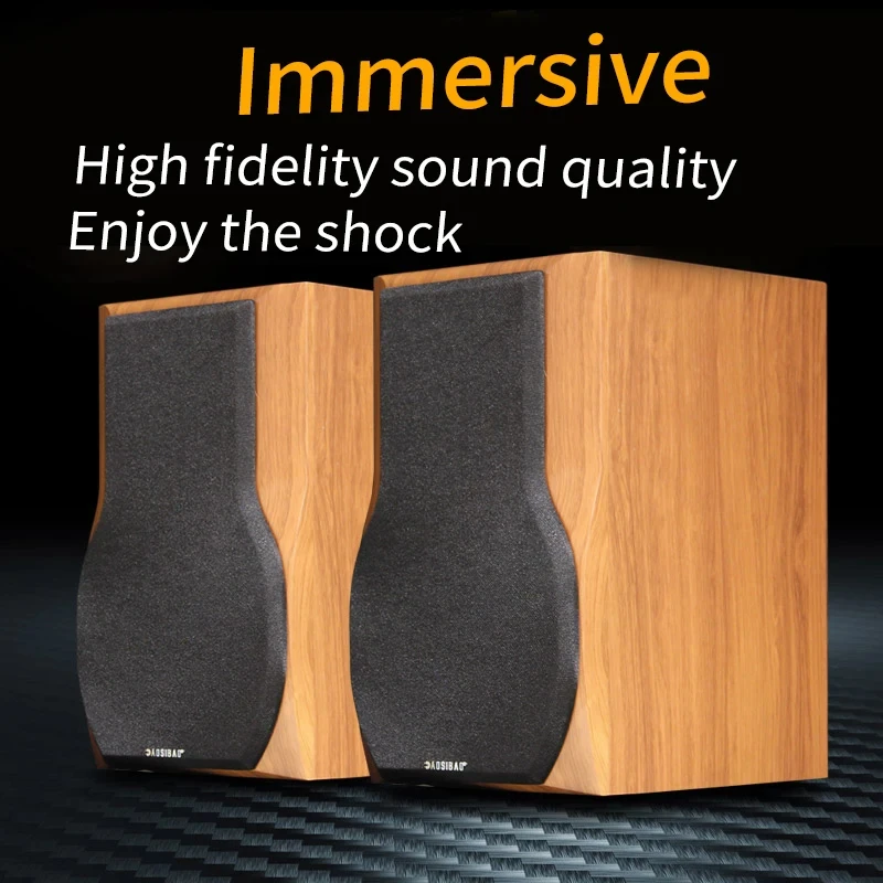 6.5 Inch Bookshelf Speaker HIFI Wooden Passive F30 4Ohm 25~200W Audio Sound Amplifier Monitor Speaker Music Player