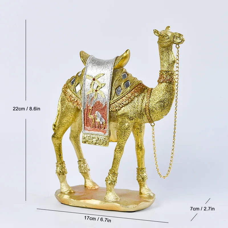 

Camel Figurine Collection Resin Desktop Ornament Desk Cabinet Home Modern Decor Art Figurine Housewarming Gift
