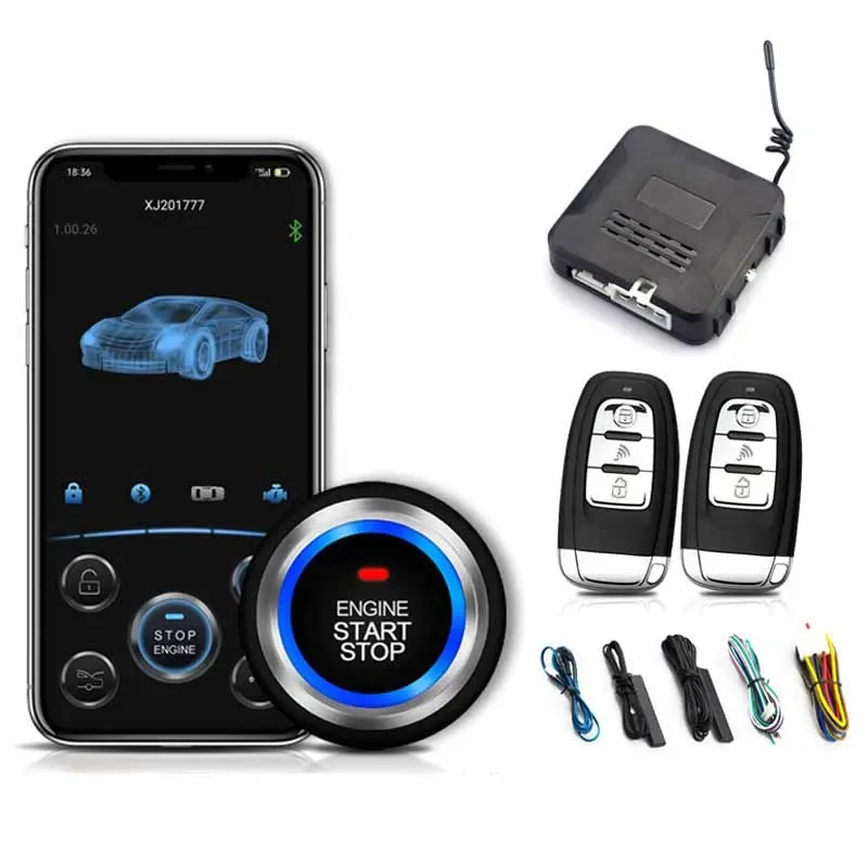 Car Keyless Entry System Engine Start Alarm System One-button Start/Stop System Remote Starter Stop Accessories Universal