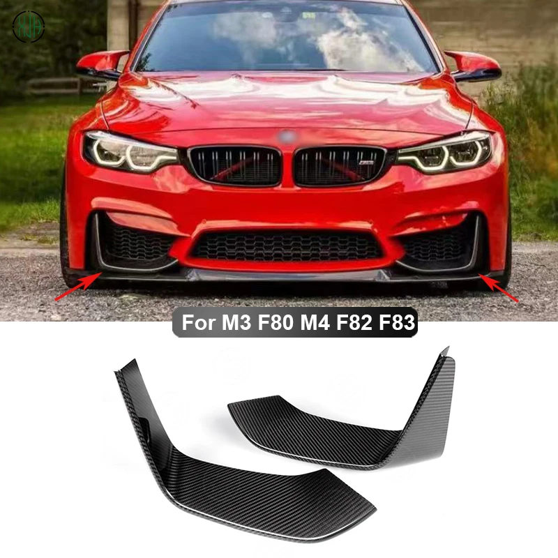 

Carbon Fiber Car Front Bumper Side Splitter Canards Lip Spoiler For BMW F80 M3 F82 F83 M4 2015-2019 Upgrade Body kit