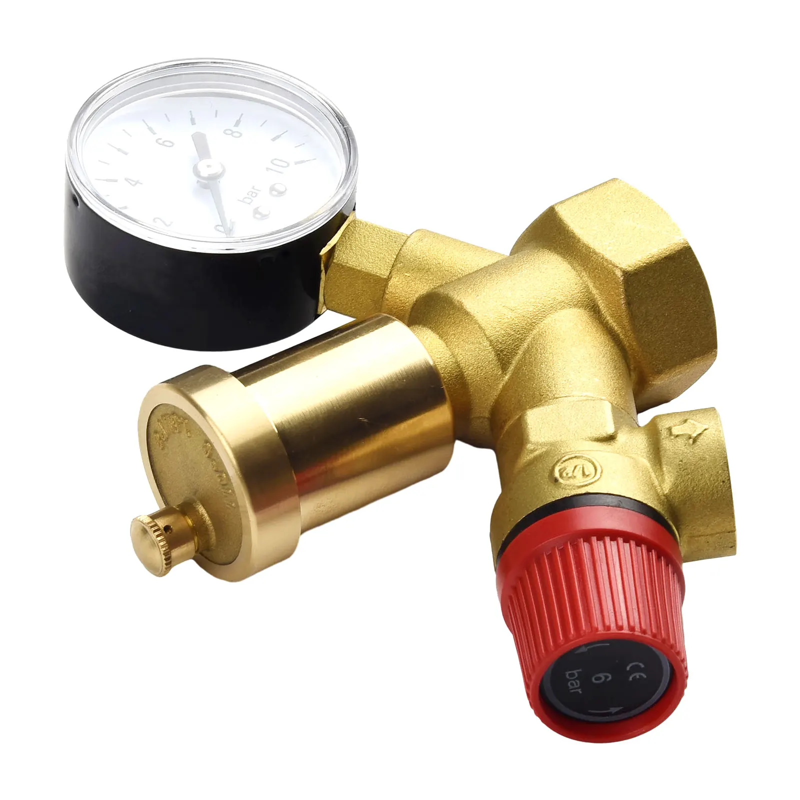 

1 Pcs Safety Group Valve Home Garden Brass Golden Home Improvement Integrated Mounting Valve Safety Group Valve