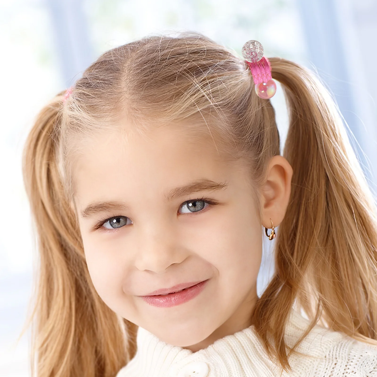 

14 pcs Double Ball Hair Ties For Girls Elastic Ponytail Holders Stretchy Hair Ropes Decorative Accessories For Toddler Little