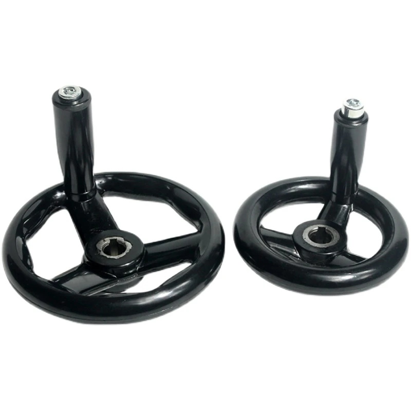 Fresadora Preta para Impressora Cnc 3d Volante com Raios Baquelite Alça Rotativa 100 mm 125 mm 160 mm 200 mm 250 mm 320 mm