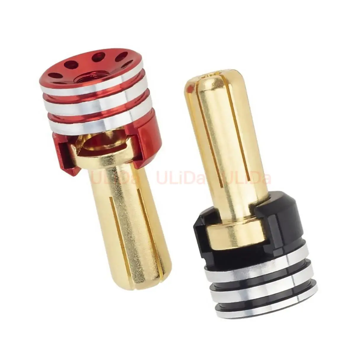 New Welding-free Hard shell Metal Heatsink Bullet Plugs 4mm/5mm for RC Car LowPro Bullet Plugs