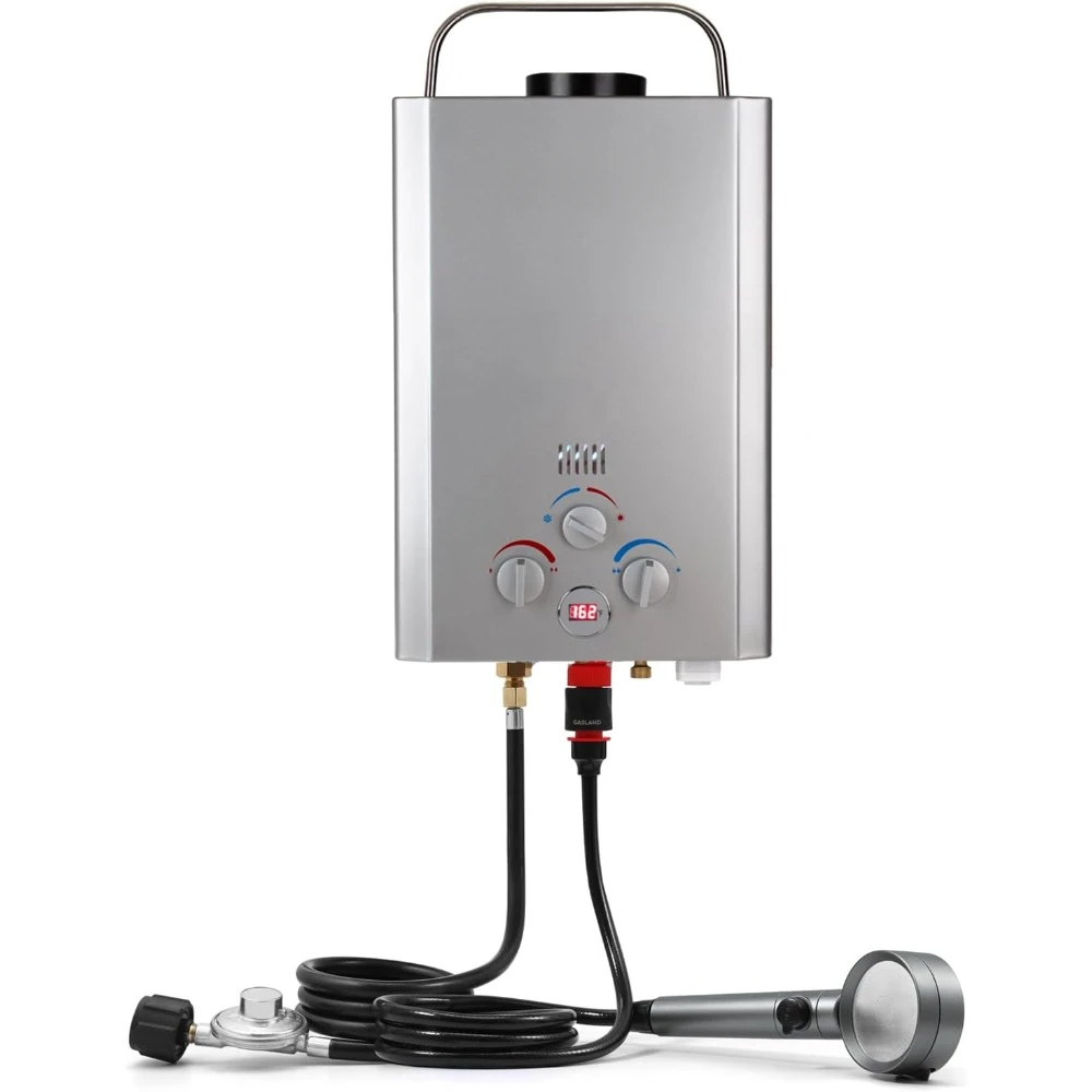 

Tankless Water Heater, 1.58GPM 6L Portable Gas Water Heater, Overheating Protection＆ Easy Installatio, Demand Water Heaters