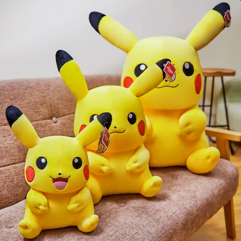 HQ Pikachu Pokemon peluche Kawaii Pikachu peluche bambola di pezza Pikachu Pokemon cuscino da tiro per bambini regalo di natale