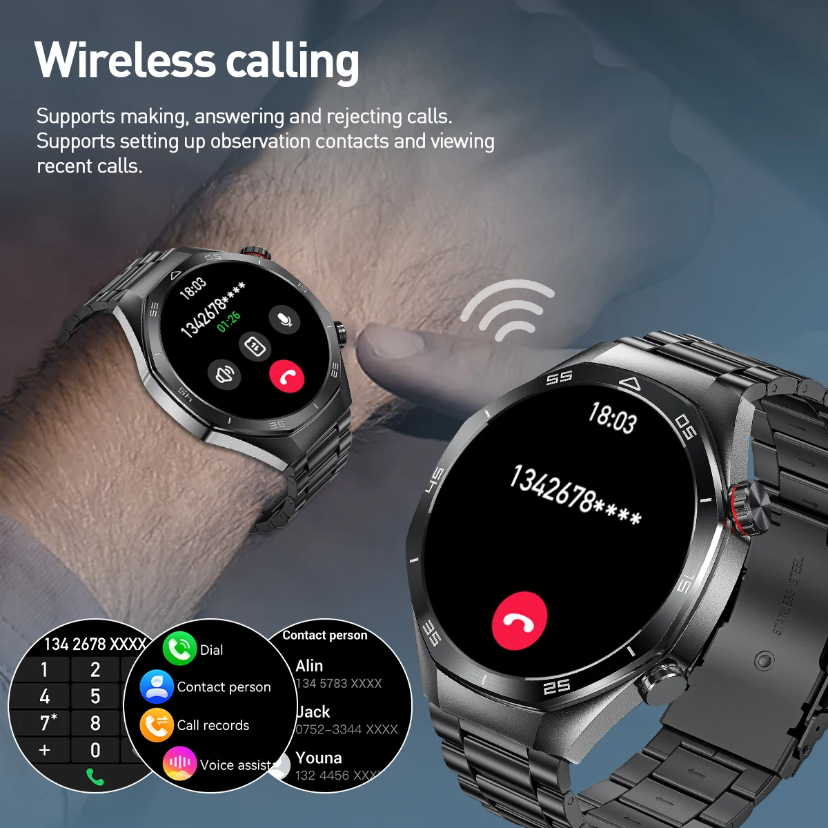 LIGE New Men Smart Watch 400mah Battery Bluetooth Call Watches Waterproof Heart Rate Blood Pressure Sport Fitness Smartwatch Man