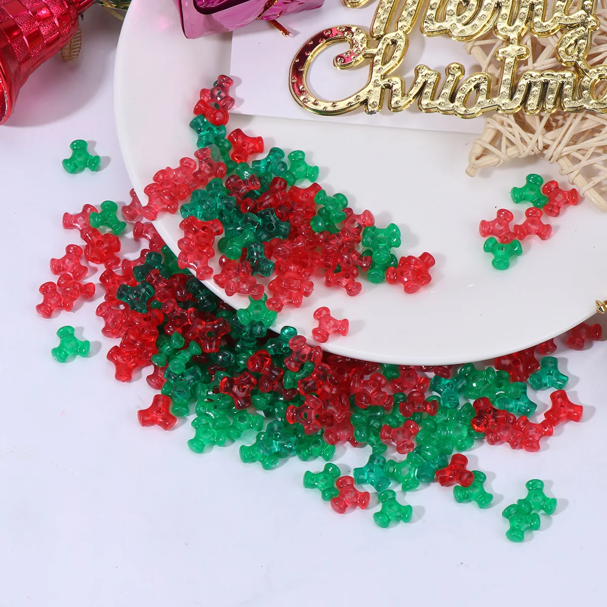 

1000Pcs Plastic Jewelry Beads Creative Hole Design DIY Bracelet Necklace Craft Accessories Loose Beads Set Beading Kits