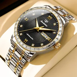 JSDUN Elegant Fashion Automatic Mechanical Man Watch Waterproof Luminous Stainless Steel Men's Wrist Watches Trend Man Watch