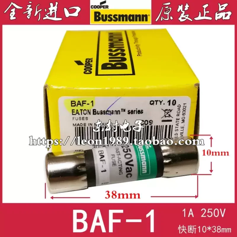 1-10 pcs BUSSMANN fuse BAF-1-2-3-4-5-5-6-7-8-9-10-12-15-20-25-30 250V