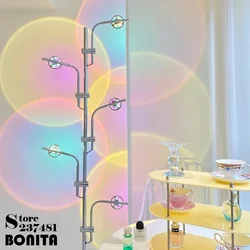Modern Sunset Floor Lamp with 7 Colored Films & Angle Rotating,  Mood Standing Lamp for Living Room Bedroom Hotel Decor Lighting