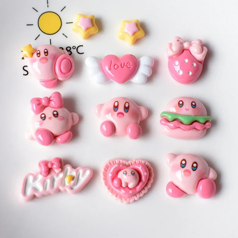 

5pcs Cute Star Kirby Resin Accessories Charger Protective Case Mobile Phone Case DIY Wholesale pj874