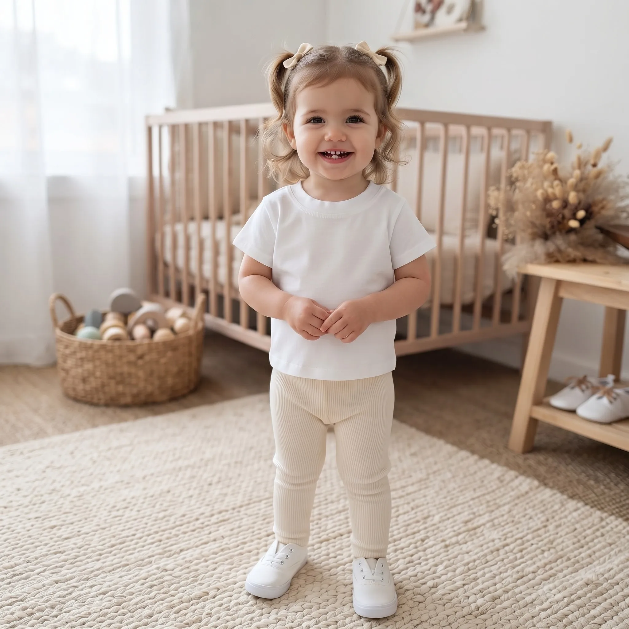 Undershirt Crew Neck - Baby Weißes Basic Kurzarm-T-Shirt, Säuglings-Baumwoll-Unterhemd mit
