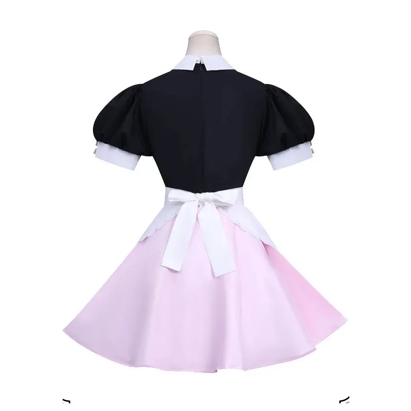 زي تنكري لفيلم ميراكيلوس دوبين-تشنغ، فستان خادمة مارينيت لوليتا، مجموعة كاملة مع باروكة لحفلة الهالوين، بدلة كوميك-كون