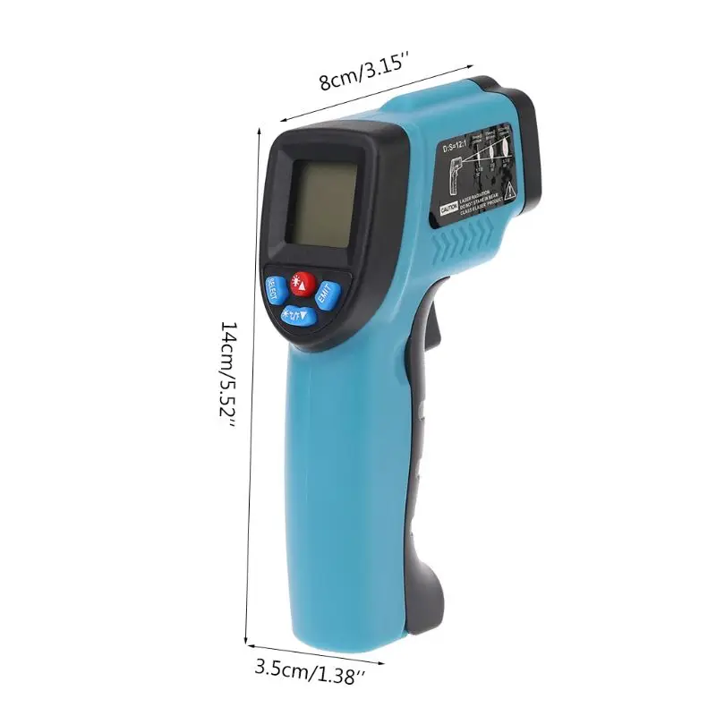 LCD Display Non-contact Digital Thermometer Temperature Meter GM550 Pyrometer -50~550 Degree Portable