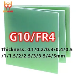 0.1/0.2/0.5/1/2/3/4/5mm thick FR4 Fiberglass Sheet Light-green G10 Epoxy Plate 3240 FR-4 Epoxy Resin Board Glass Fibre 3D Print