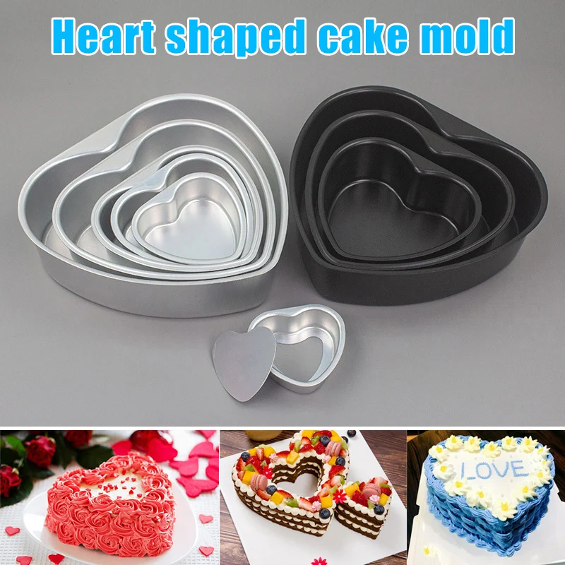 4/5/10 zoll Herz Form Kuchen Form Abnehmbare Boden Backform Nicht-Stick DIY Mousse Gebäck kuchen Pan